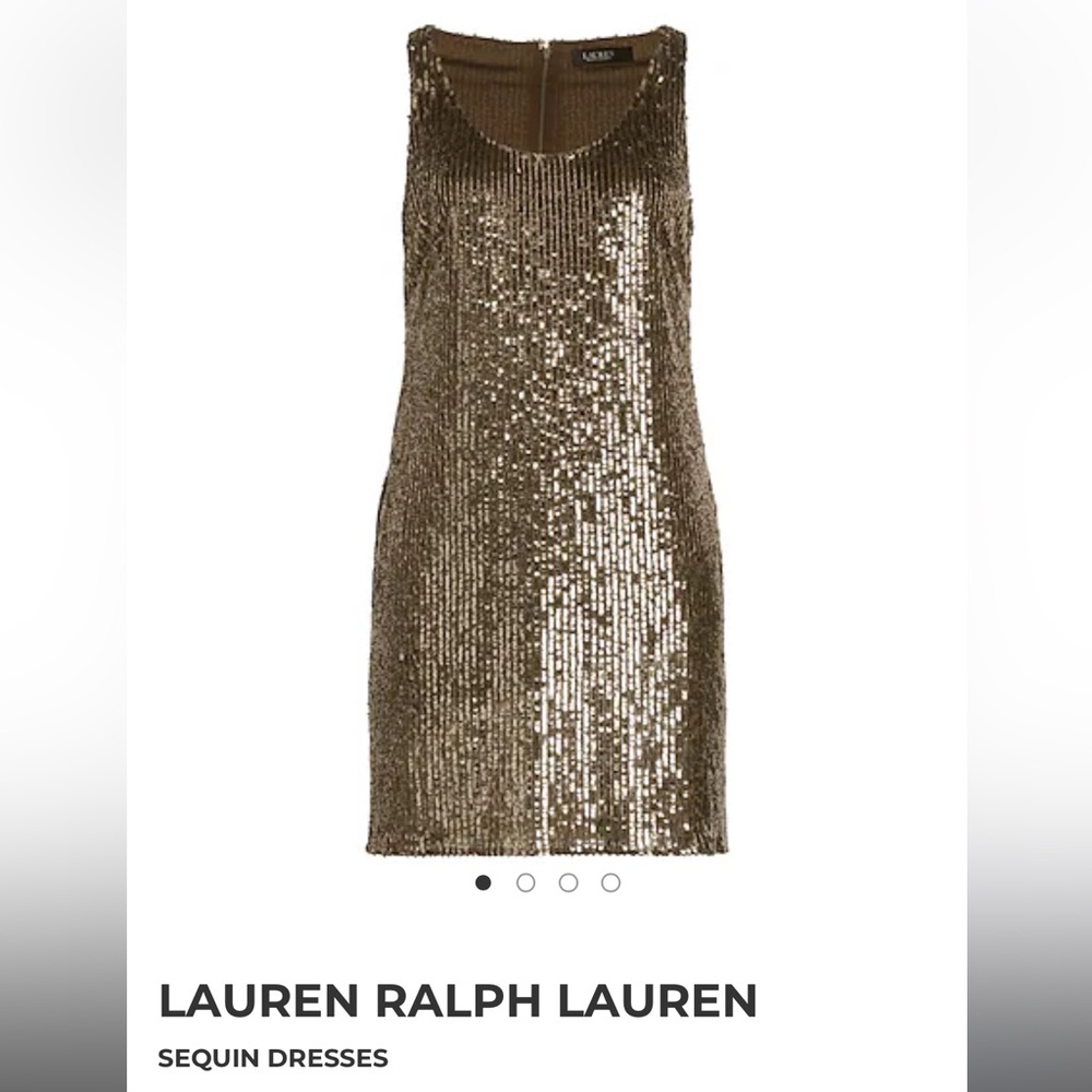 NWOT Polo Ralph Lauren sequined/Beaded Sleeveless Mini Cocktail Dress Stunning! - Picture 3 of 12